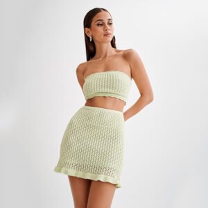 Sexy Hollow-Out Knitted Long-Sleeve Beach Dress Bikini