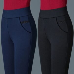 Women Wear Elastic Waist Stretch Long Pants