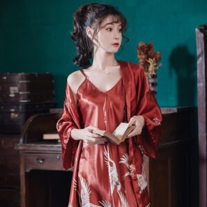 Two-piece Silk Pajamas Ice Silk Pajamas