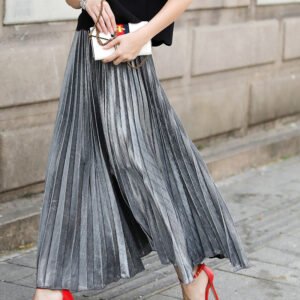 New Pleated Skirt Long Skirt