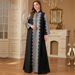 Middle East Dubai Arab Embroidery Stitching Dress