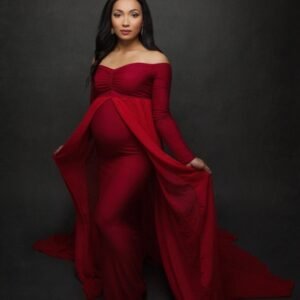 Pregnant woman cloak dress