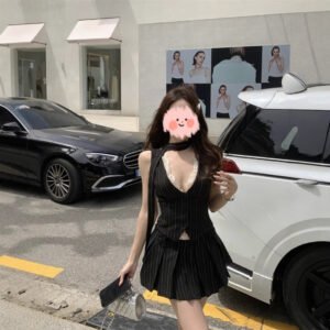 Lace Vest Skirt Women's Suit