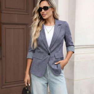 Women's Elegant Three Quarter Sleeve Blazer