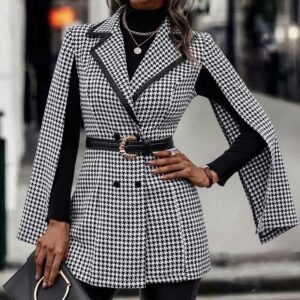 Women's Suit Jacket Split Long Sleeve Commuting Elegant