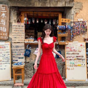 Beach-Style Backless Dress Womens Summer