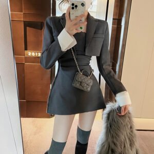 Temperament Suit Dress Women's Two Piece Set