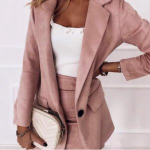 Slim Fit Long Sleeve Suit Dress Set