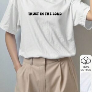 Summer Women's Loose T-Shirt TRUST IN THE LORD