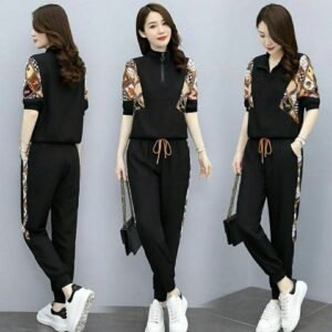 Fashion Pants Women's Leisure Two-piece Suit