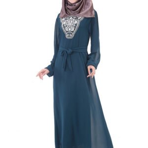 Muslim Robe Arab Hui Ethnic Women Chiffon Plus Size Women's Long-sleeved Dress