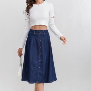 Womens Casual Denim Skirt