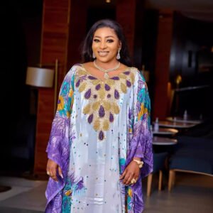 Middle East Sequined Printed Chiffon Loose Robe For Women