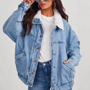 Women's Denim Jacket Fur Collar Denim Coat