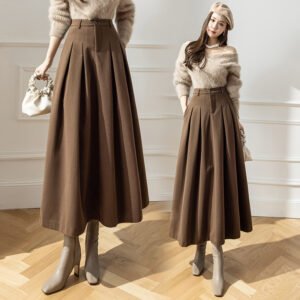 Women's High Waist Long Large Swing Skirt A- Line Skirt