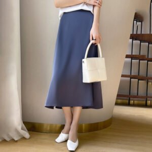 Half-length Women's Gauze Skirt Fishtail Sheath High Waist Long Skirt