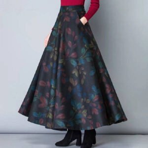 Long Gathered Waist Long Gathered Waist Swing Skirt