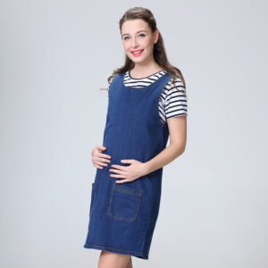Ladies Super Soft Fleece Tank Top Skirt Denim Dress Suspender Skirt