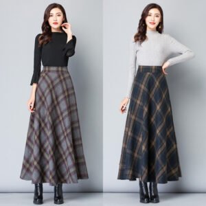 Women's Woolen Long Skirt Is Versatile