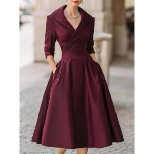 Elegant Formal Waist-tight Dress Slimming Elegant Long Sleeve