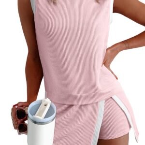 Women Fashion Summer Athletic Lounge Sets Two-piece Set